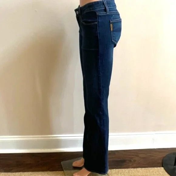 PAIGE Skyline Flare Stretch Low - Rise Jeans in Dark Wash, size 26 - Picture 11 of 14